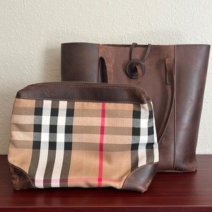 100% Leather Travel / Laptop Tote